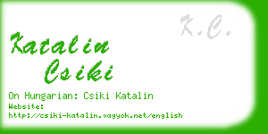 katalin csiki business card